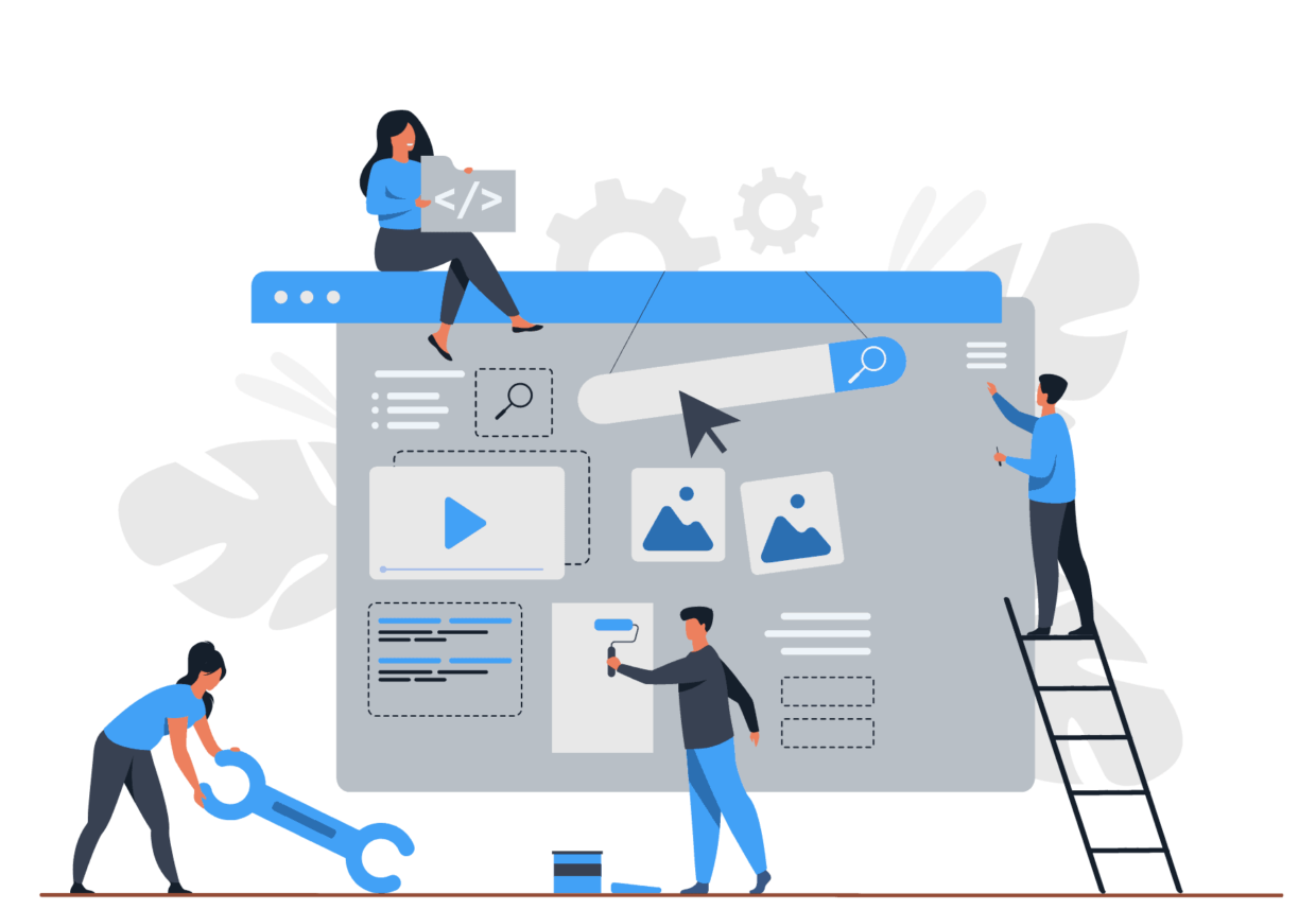Web Design Pricing Digital marketing team constructing landing or home page ai 2 1